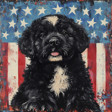 Patriotic Dog Sign, DCO-13355, Sign For Wreath, 10x10